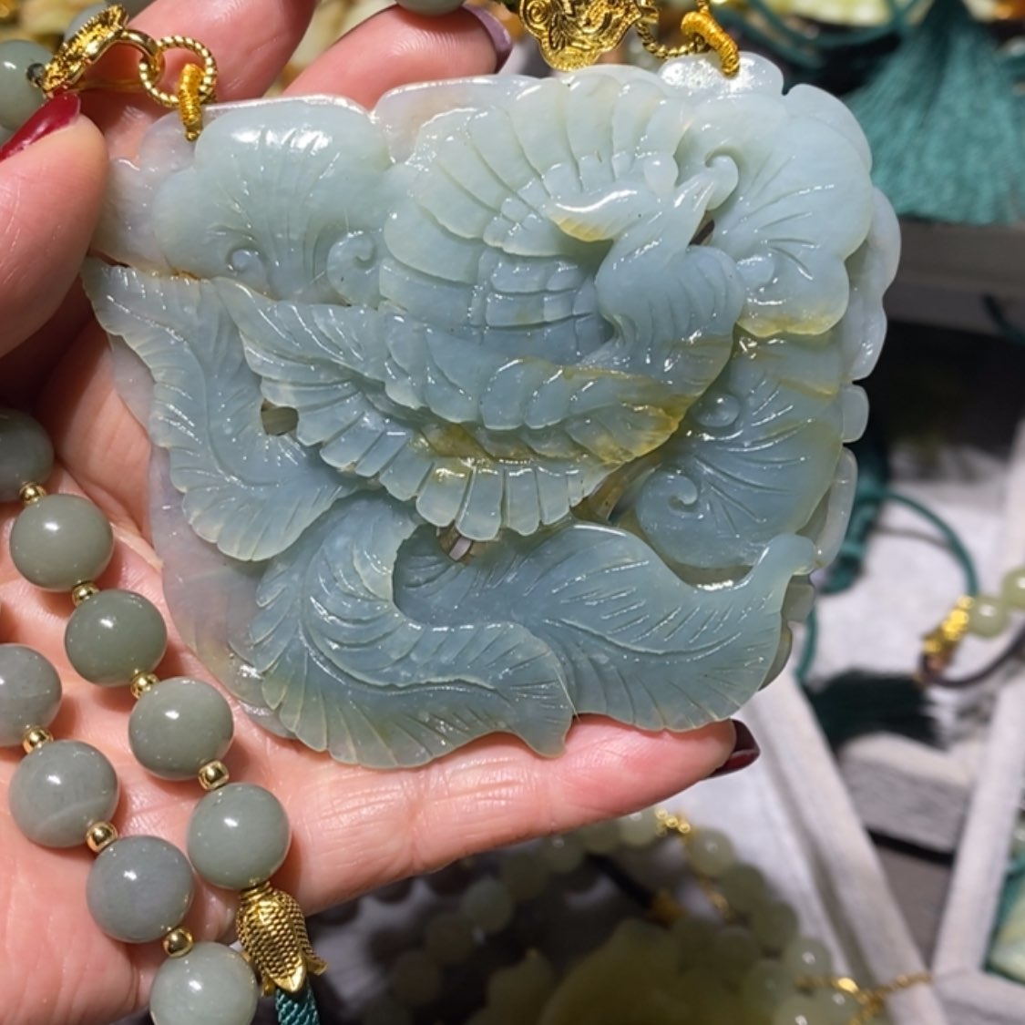 【闪购商品】岫玉毛衣链未镶嵌