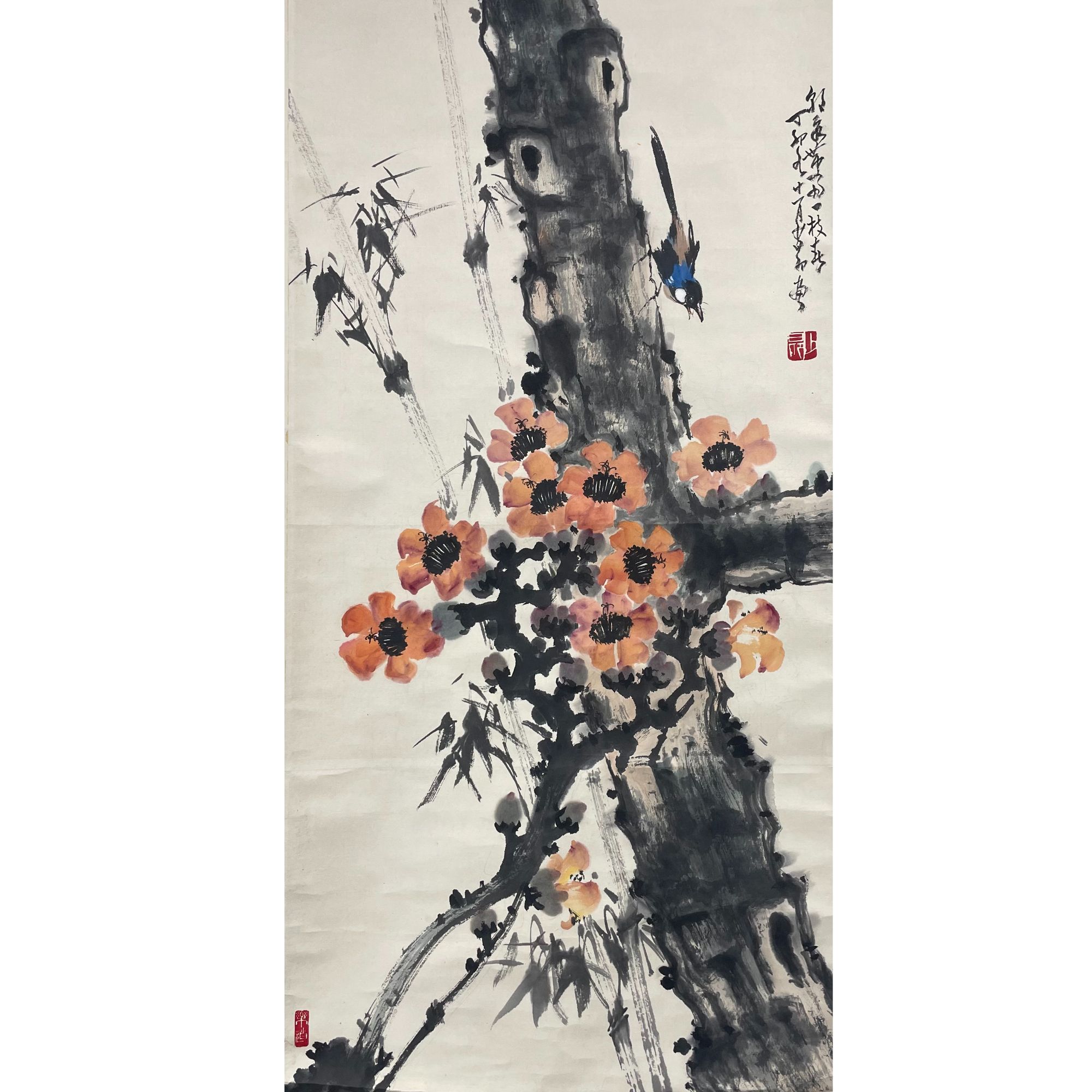 赵少昂 花鸟 立轴94*48cm 约4平尺