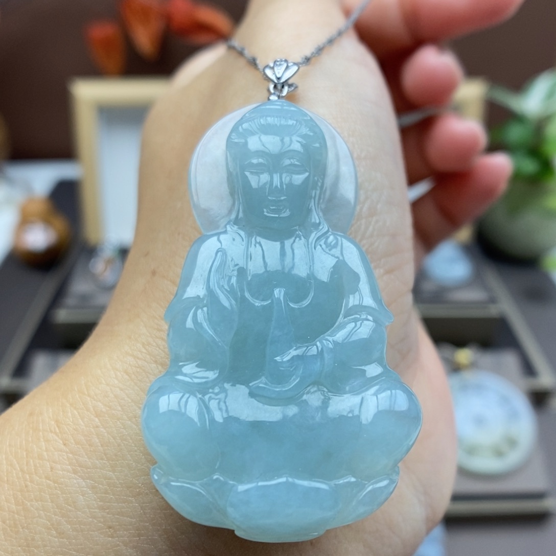 【闪购商品】颈饰银S925镶嵌翡翠8