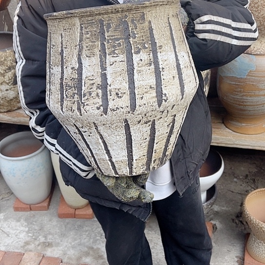 紫砂花盆高度30口径23