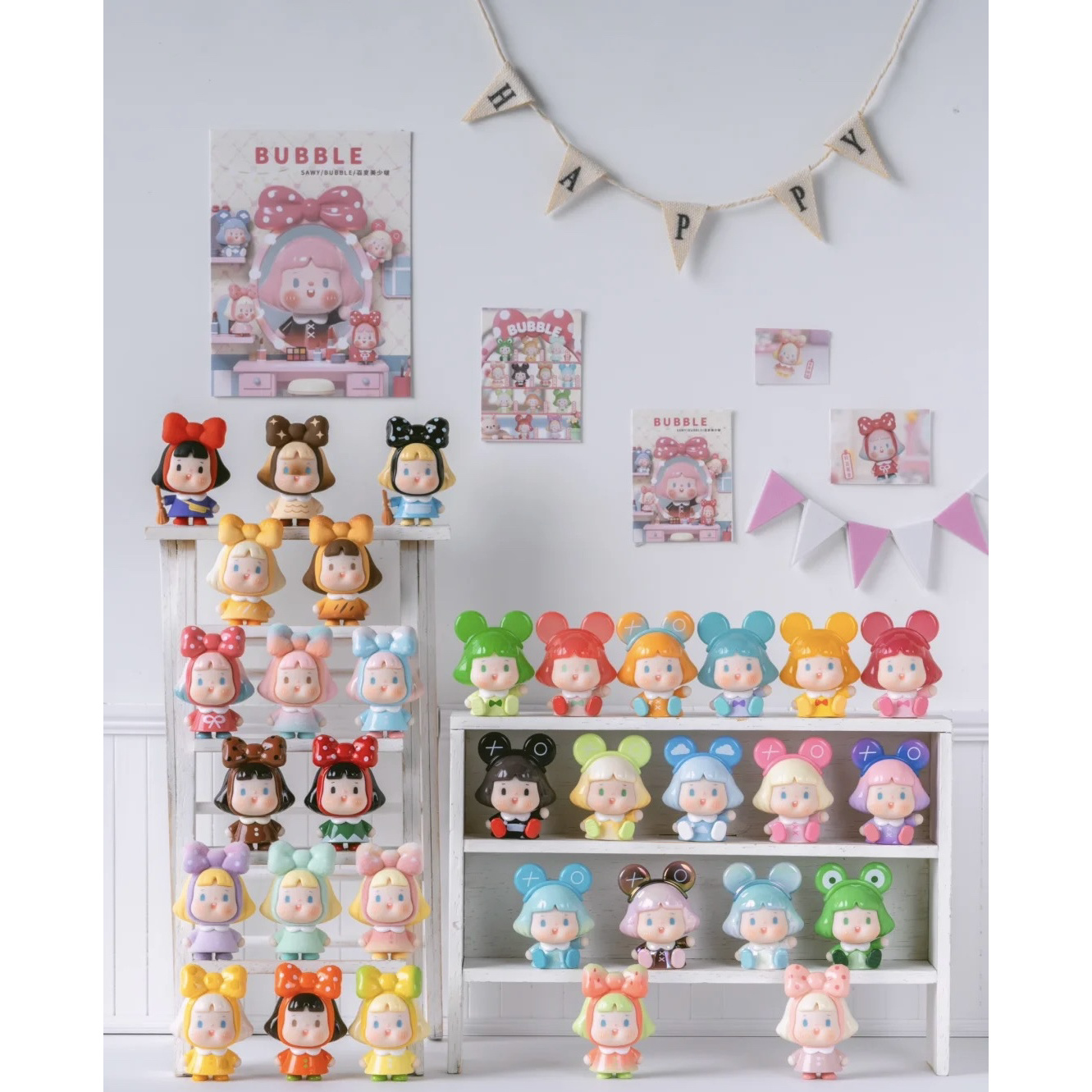 （YY-代拆）思歪SAWA BUBBLE百变美少啵初代萌粒盲袋盲盒潮玩手办