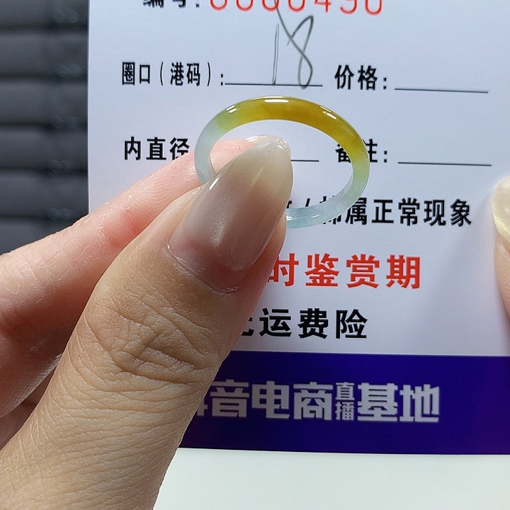 红***宝翡翠未镶嵌戒圈0490