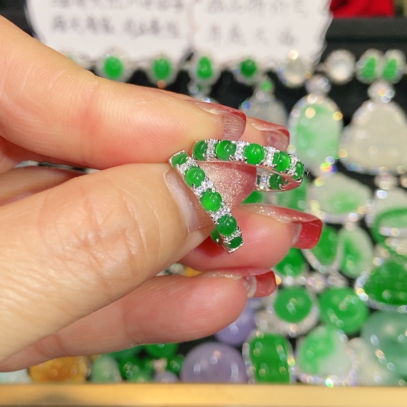 【闪购商品】未镶嵌翡翠耳饰天然翡翠