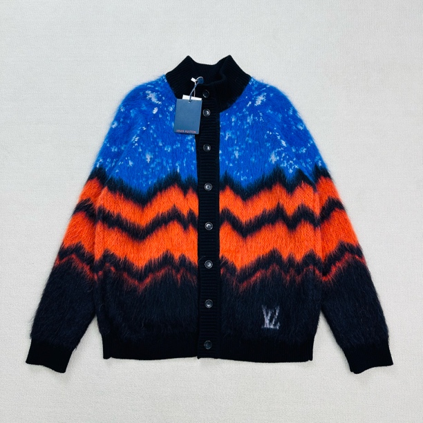 未使用 LouisVuitton/路易威登 渐变色马海毛开衫/L码/WL1699