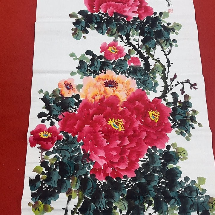 国画展示了自己最大最