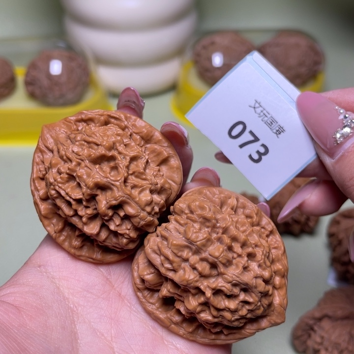 文玩核桃把件45尺官帽073