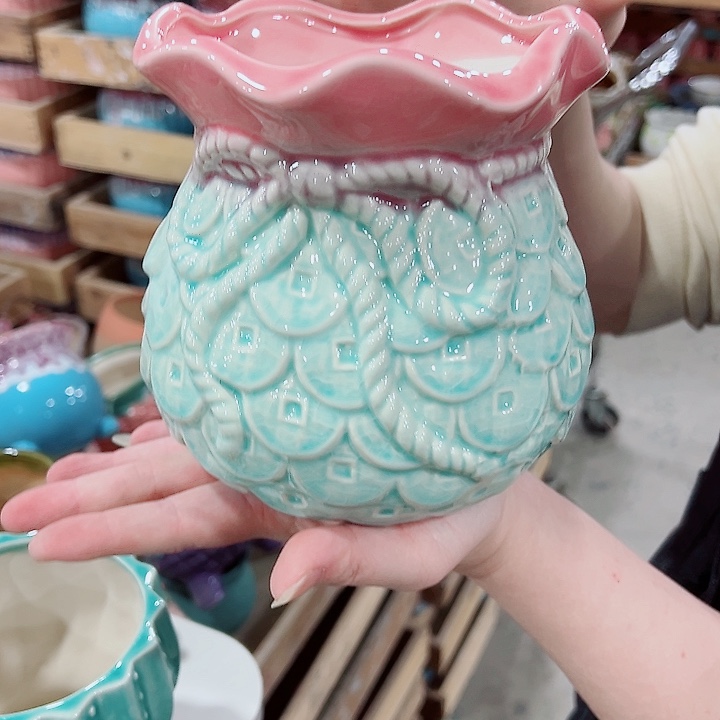 有孔，凑单福利满10元发货陶瓷多肉花盆！