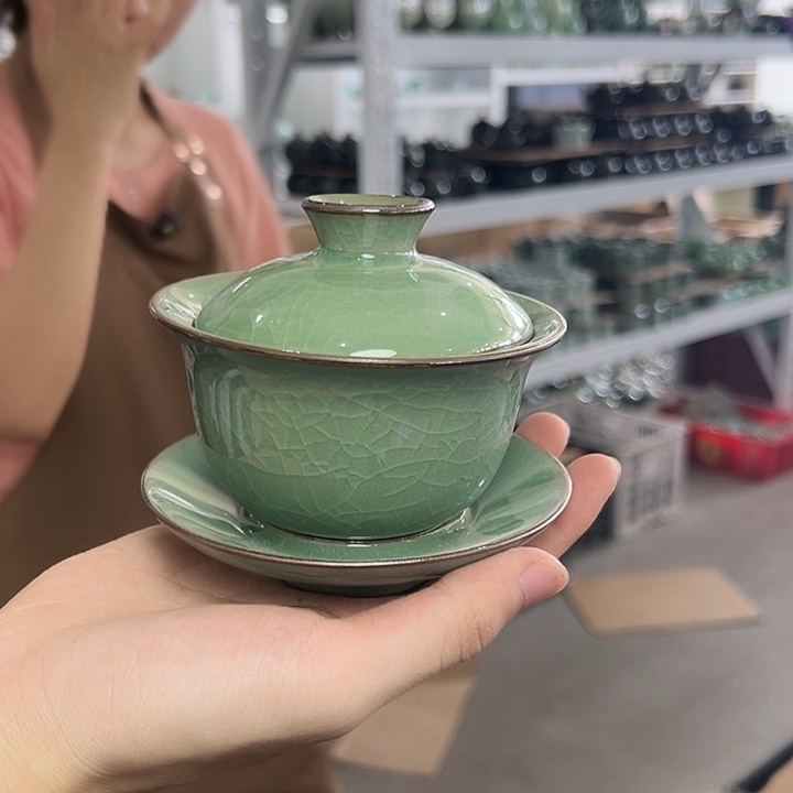 龙泉云间青瓷小米茶器