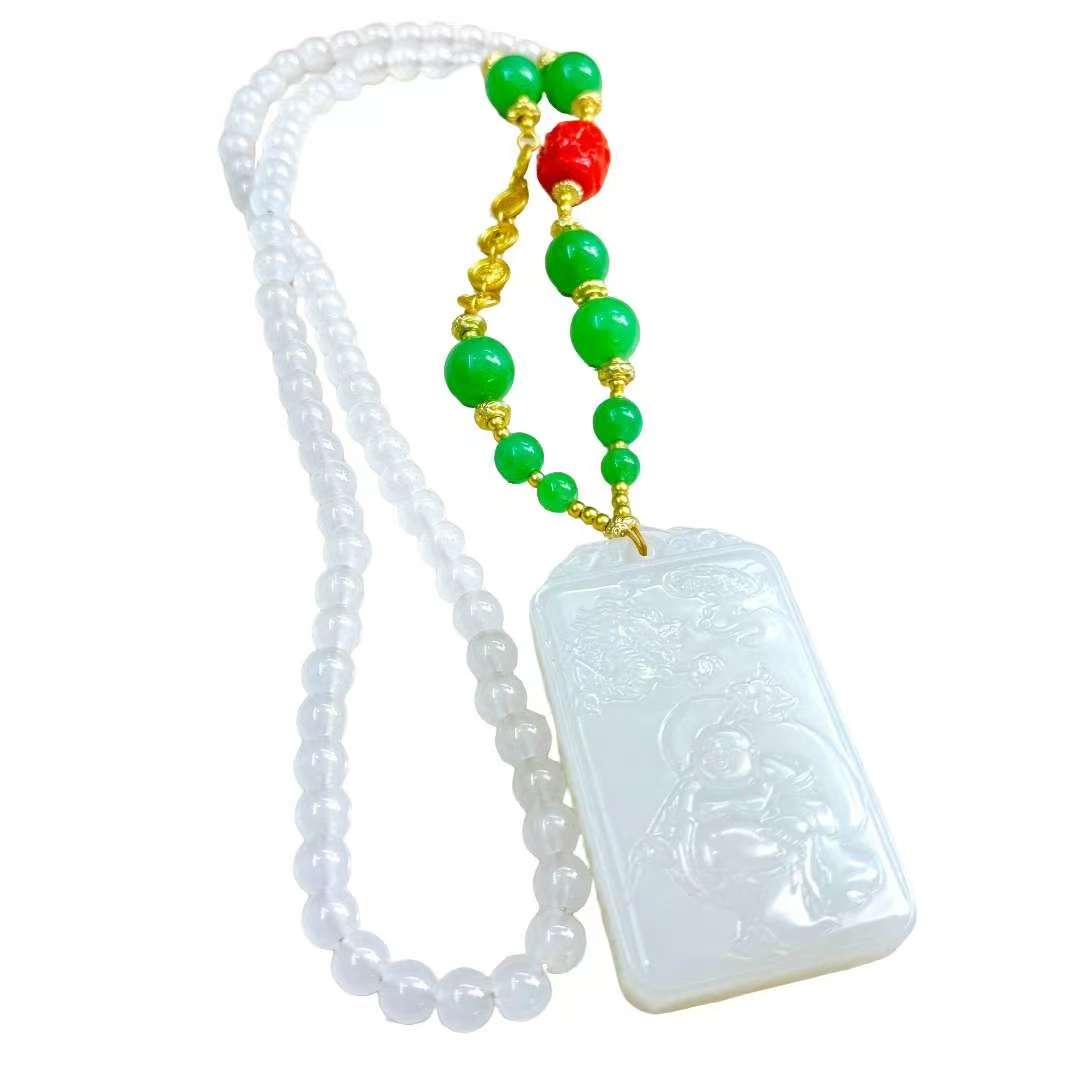 【福满满珠宝】E027-DIY配饰-精美设计款白山水牌吊坠-多样性发其一