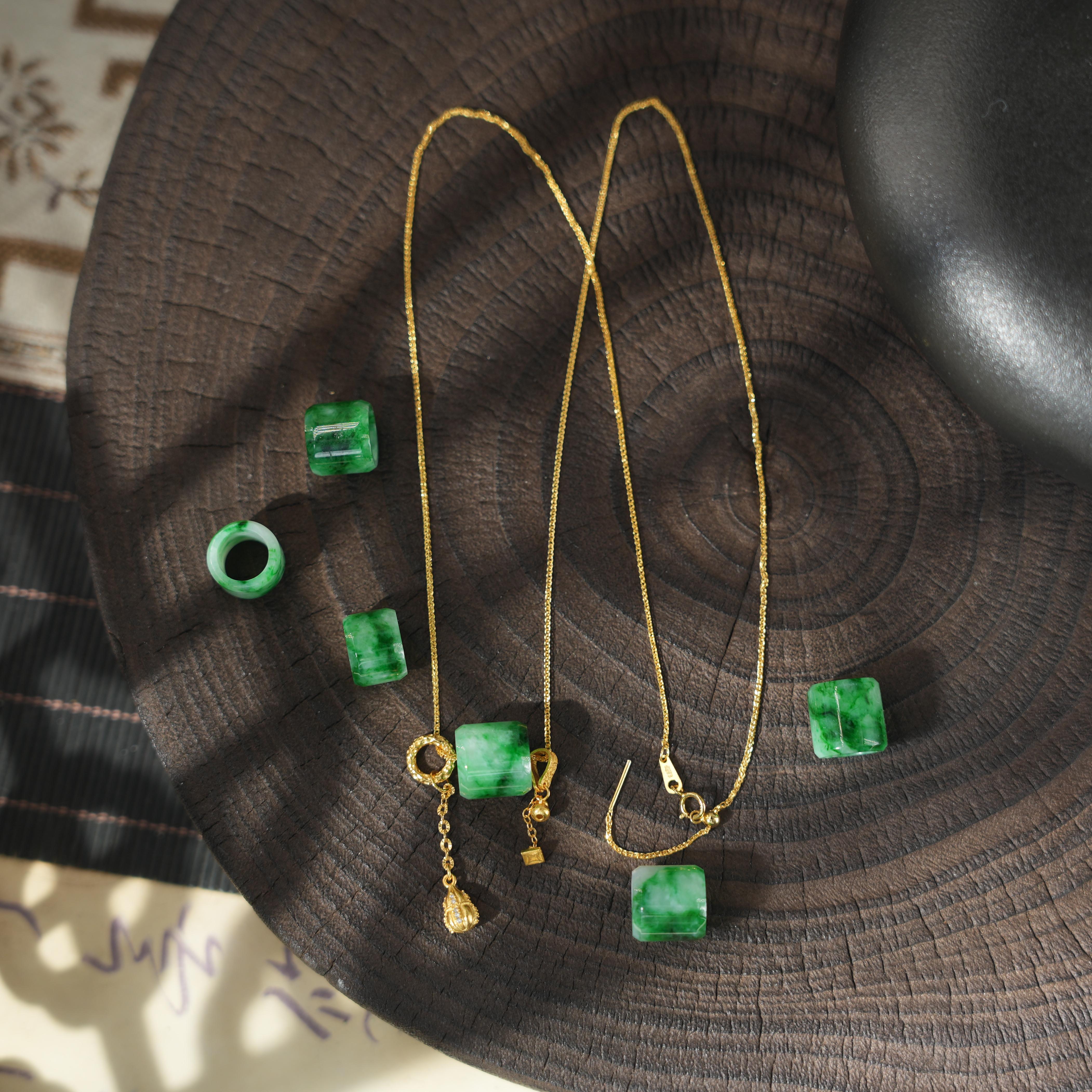 韶光-天然A货翡翠S925银项链（多样性发其一）