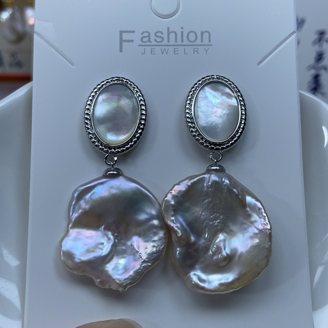 淡水珍珠耳环合金特价587