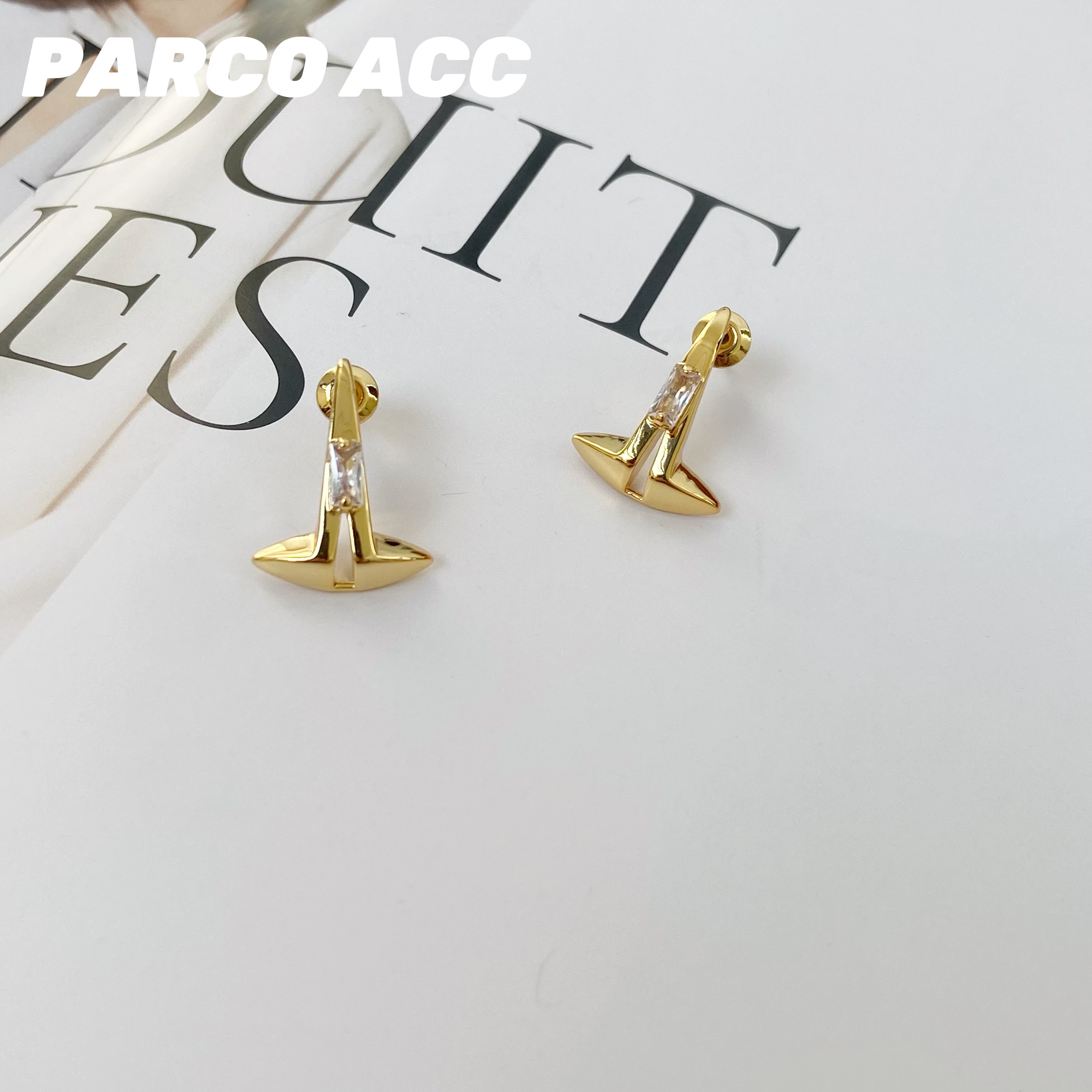 铜合金合成锆石耳饰 A415 迷途系列星光耳钉