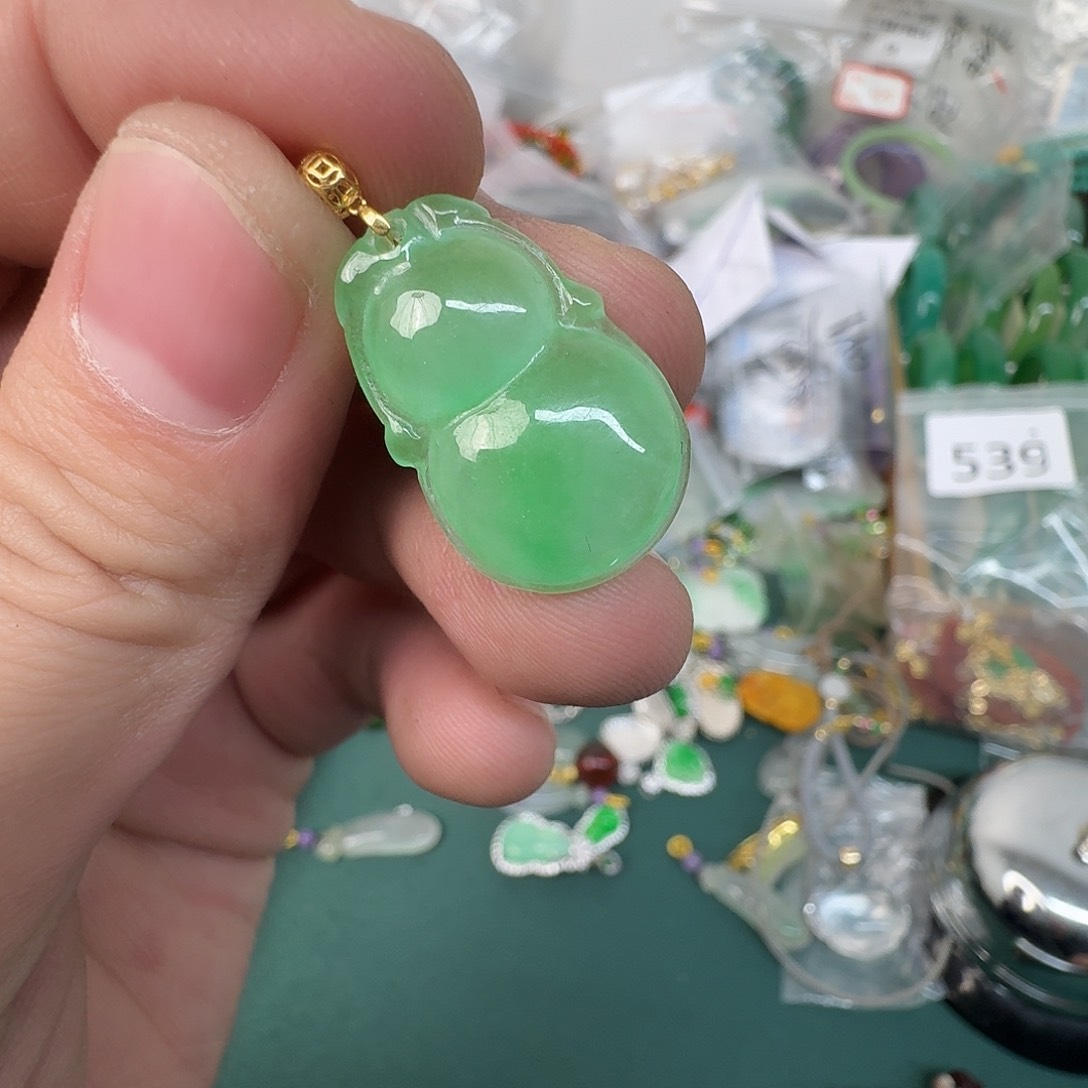 翡翠颈饰18K金镶嵌423号