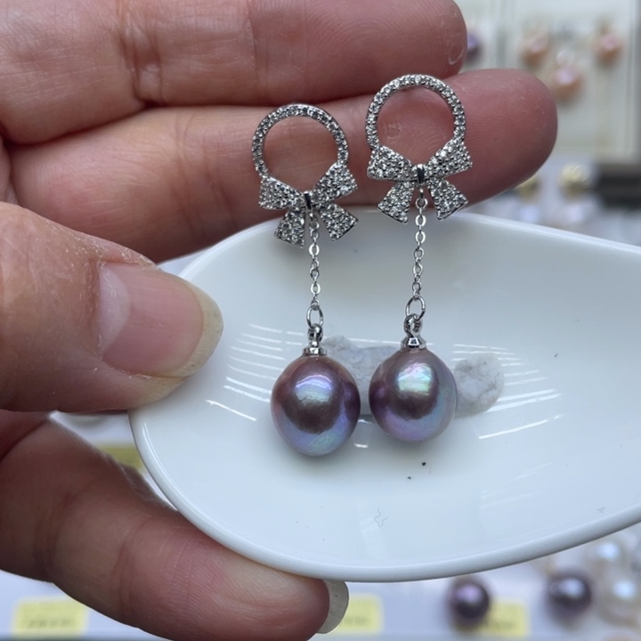 淡水珍珠耳饰未镶嵌