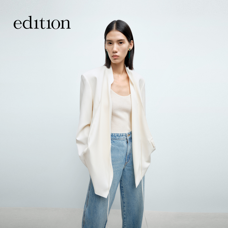 【商场同款】edition2025春季新款新中式收腰绑带西装#EBE1BLA025