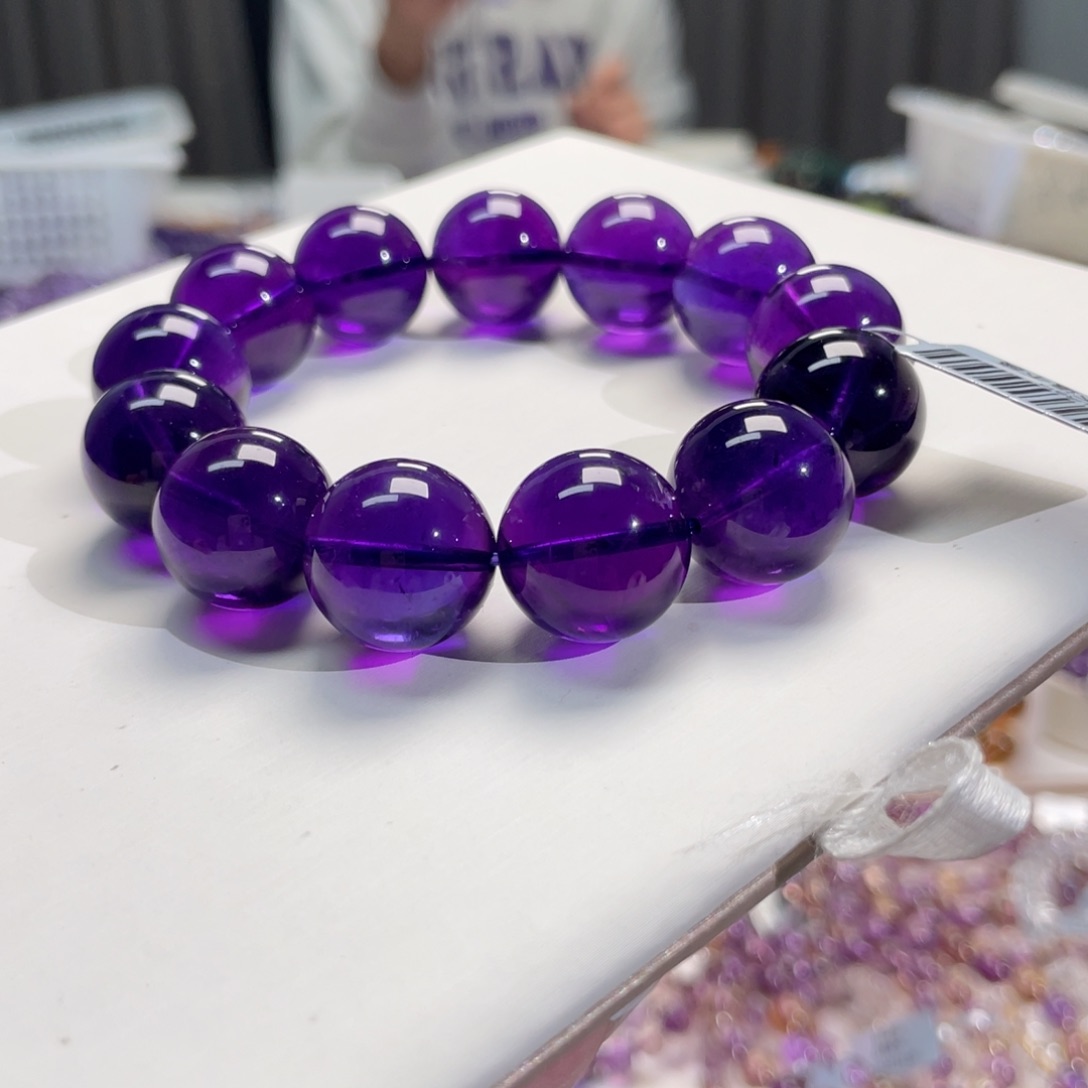 未镶嵌手链水晶16mm乌拉圭紫水晶