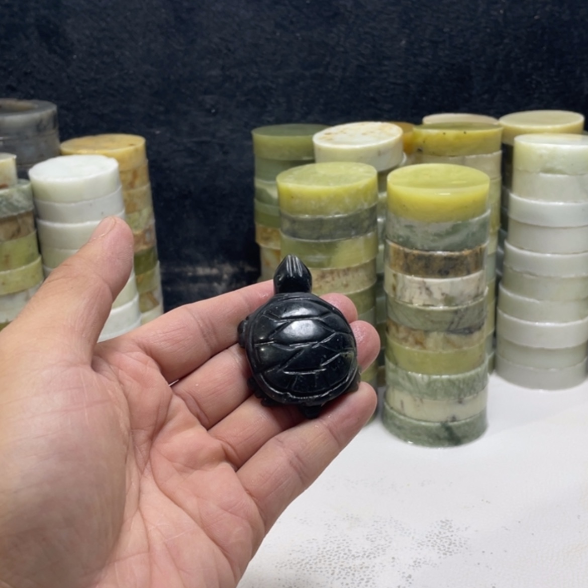 【闪购商品】蛇纹石玉珠宝半成品未镶嵌