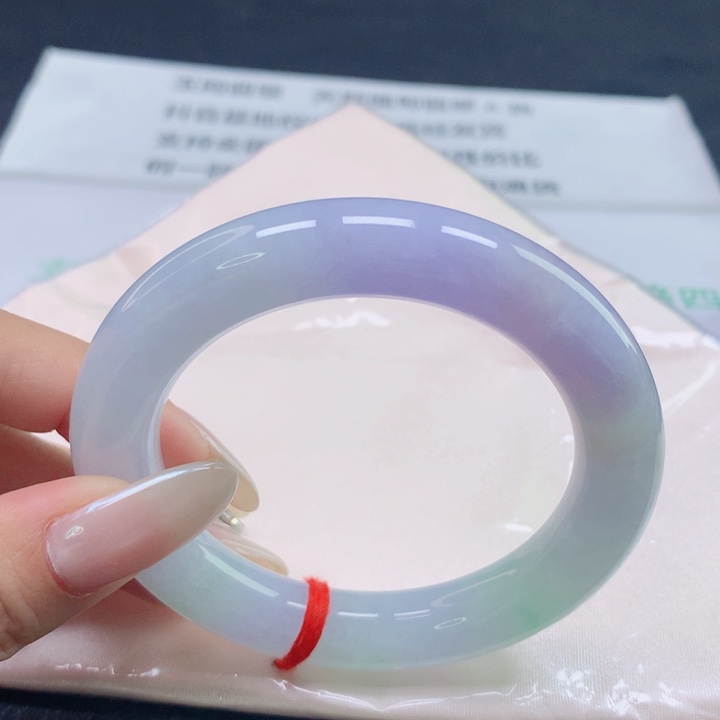 翡翠未镶嵌手镯5455圆条