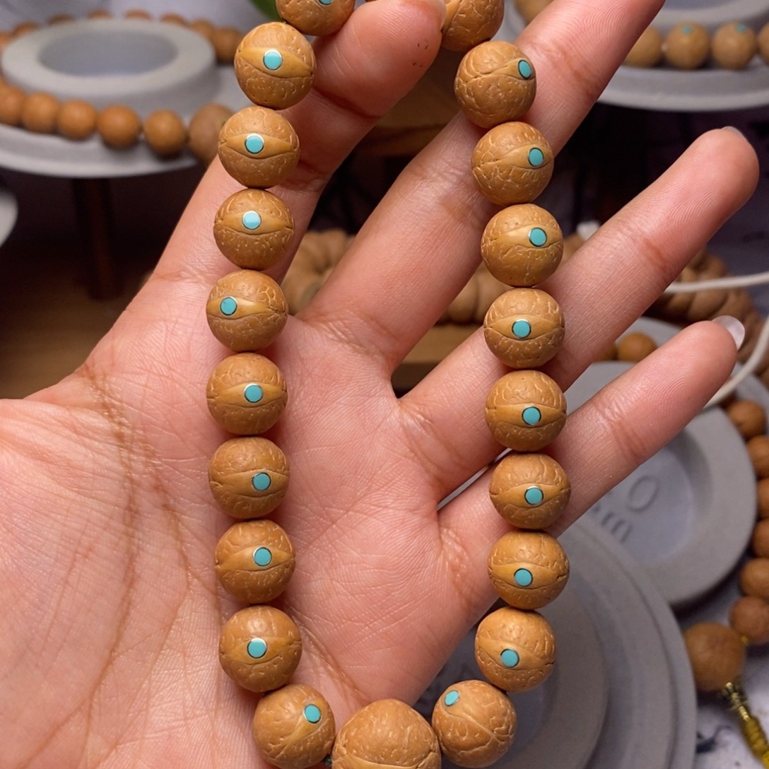 凤眼菩提吊坠手串