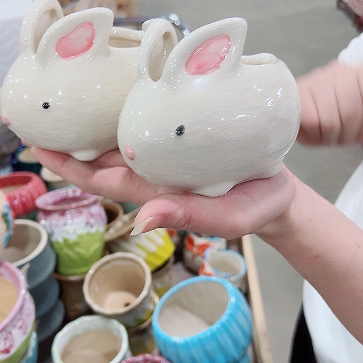 有孔，凑单福利满10元发货陶瓷多肉花盆！