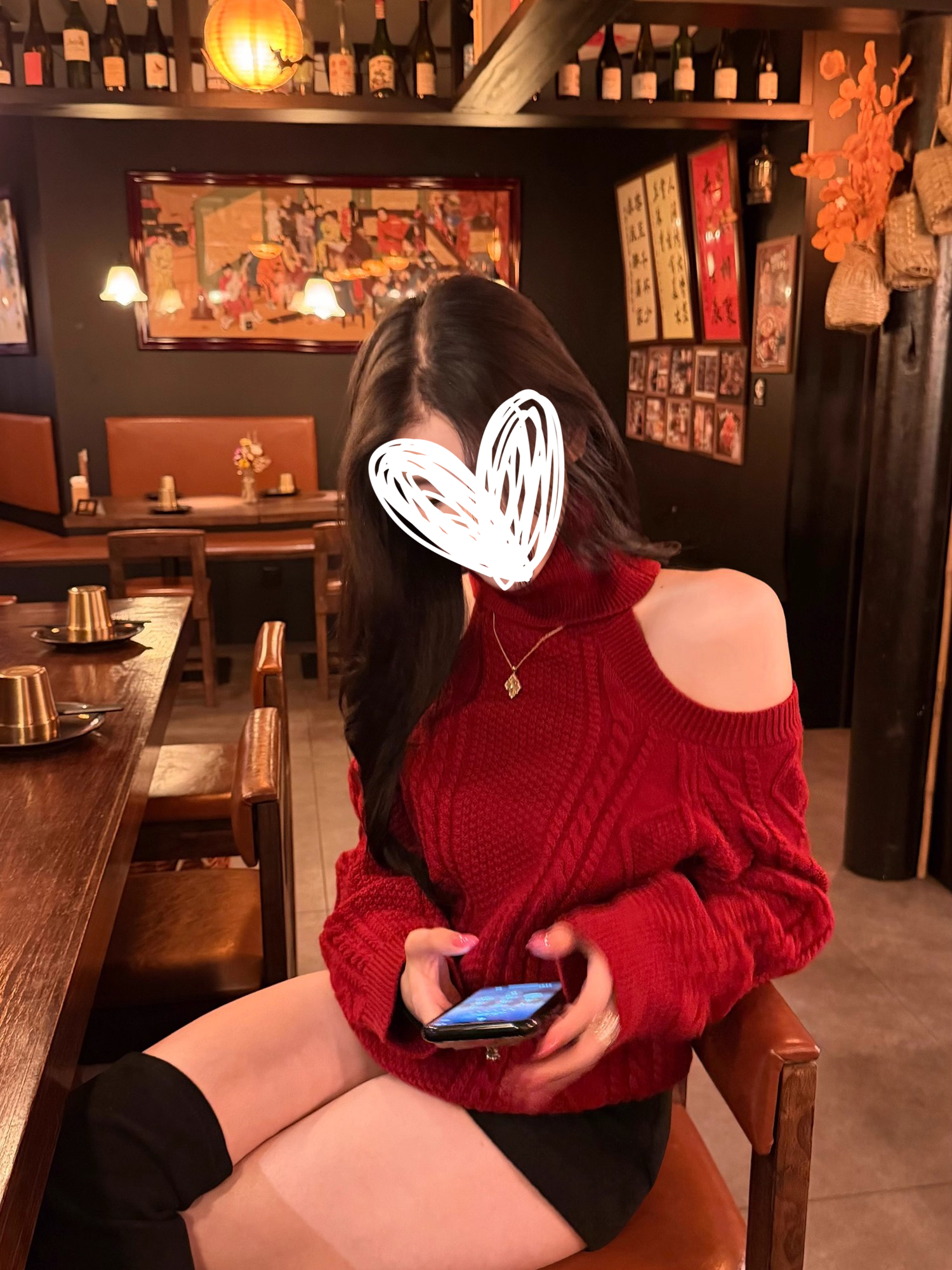 法式高领翻领露肩纯欲风毛衣女秋冬季慵懒感针织长袖宽松显瘦上衣