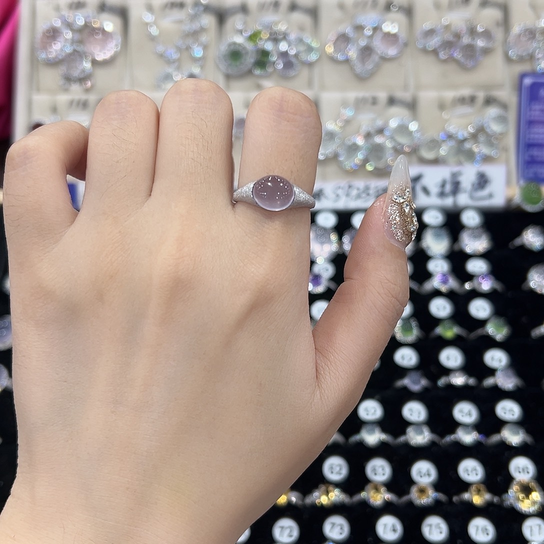 涅***槃萤石银S925镶嵌戒指