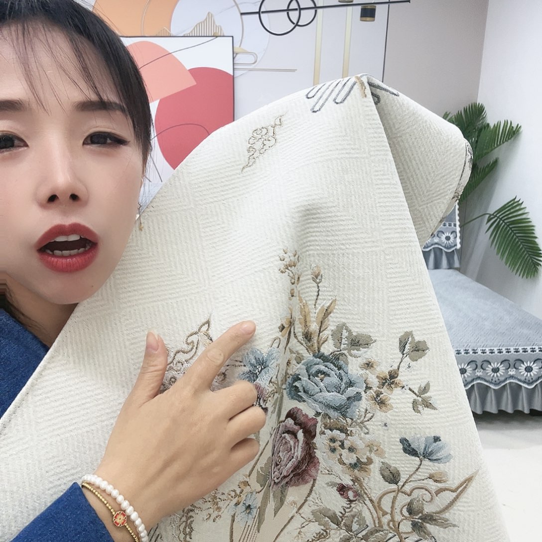 鹅绒米色花好月圆300 一个90的4个