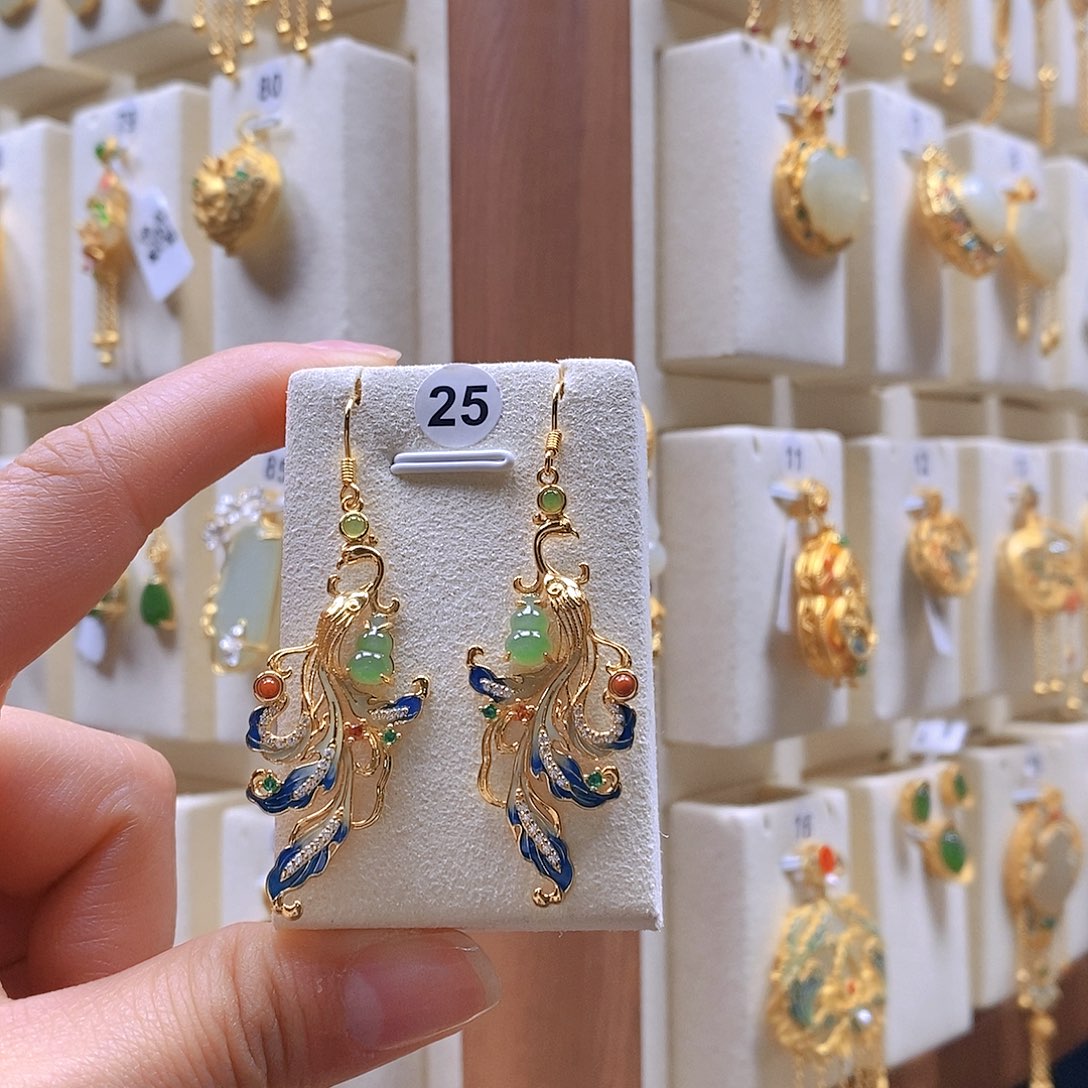 和田玉颈饰银S925镶嵌