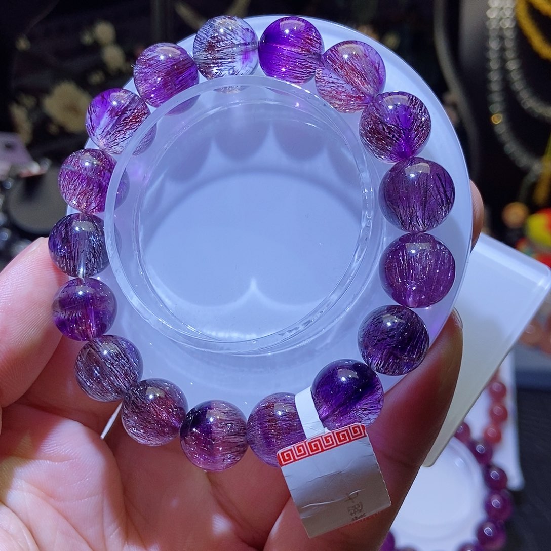 未镶嵌手链水晶紫超七12.7mm