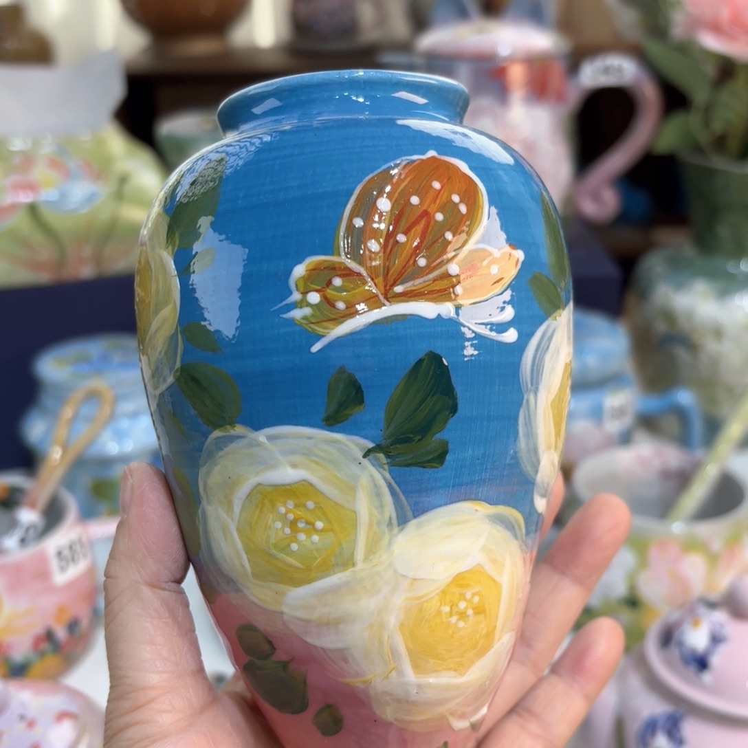 景德镇手绘高温釉下彩陶瓷茶具