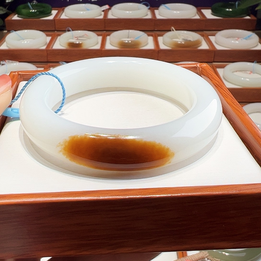 和田玉手镯5455未镶嵌