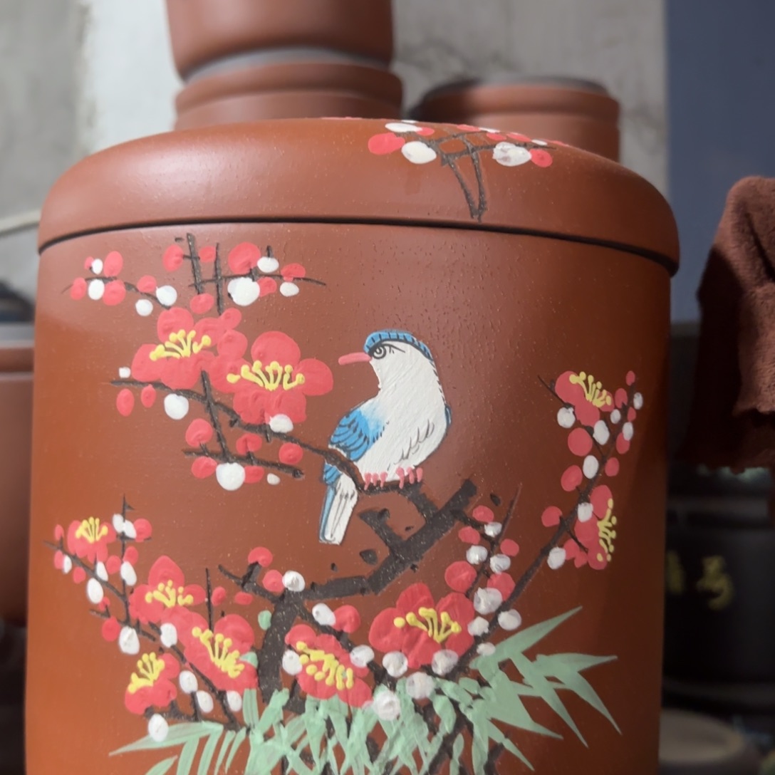 紫砂茶叶罐宜兴原矿紫砂茶叶罐