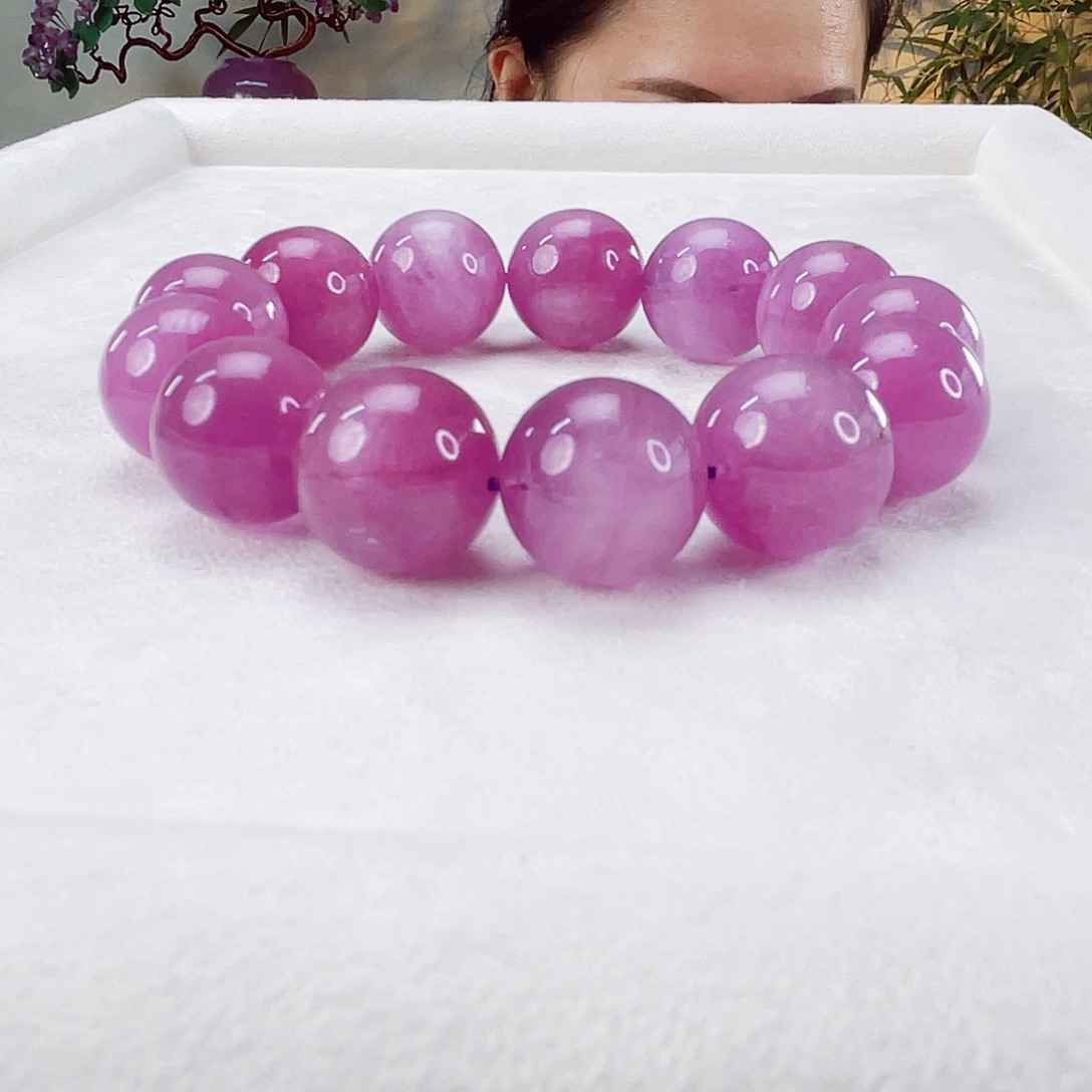 辉石手链未镶嵌紫锂辉16.8