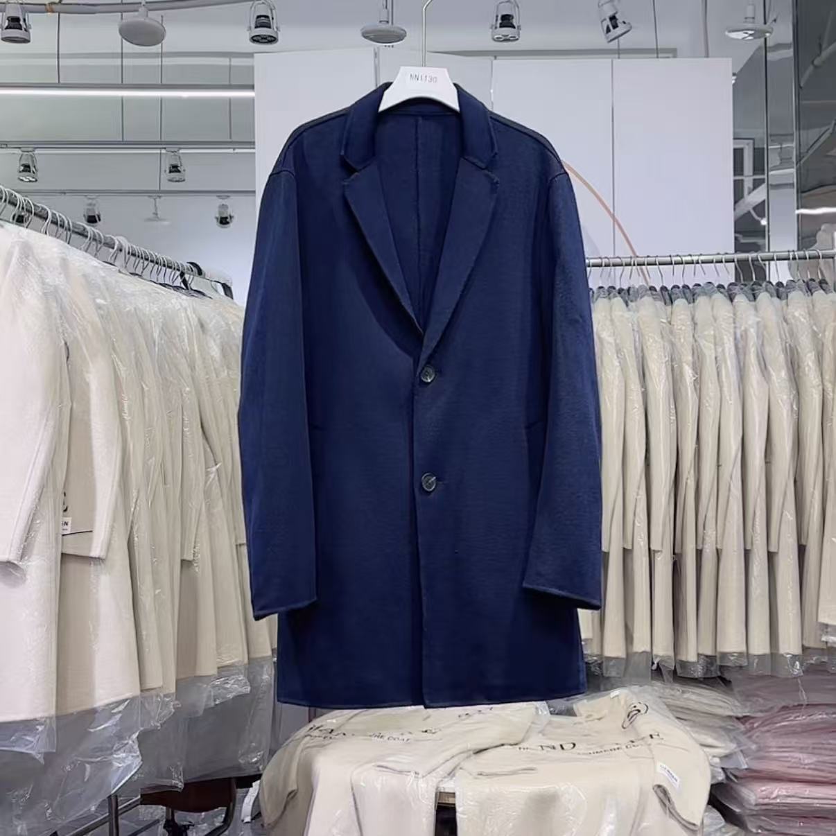 NN1130-时尚女装设计感毛呢大衣显瘦休闲百搭气质百搭