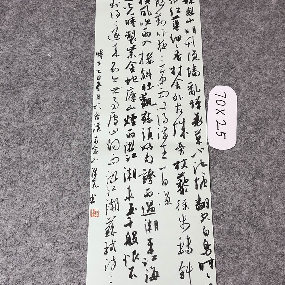 书法国展书家廖老师70×24