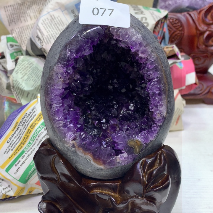 紫晶1未镶嵌077恐龙蛋