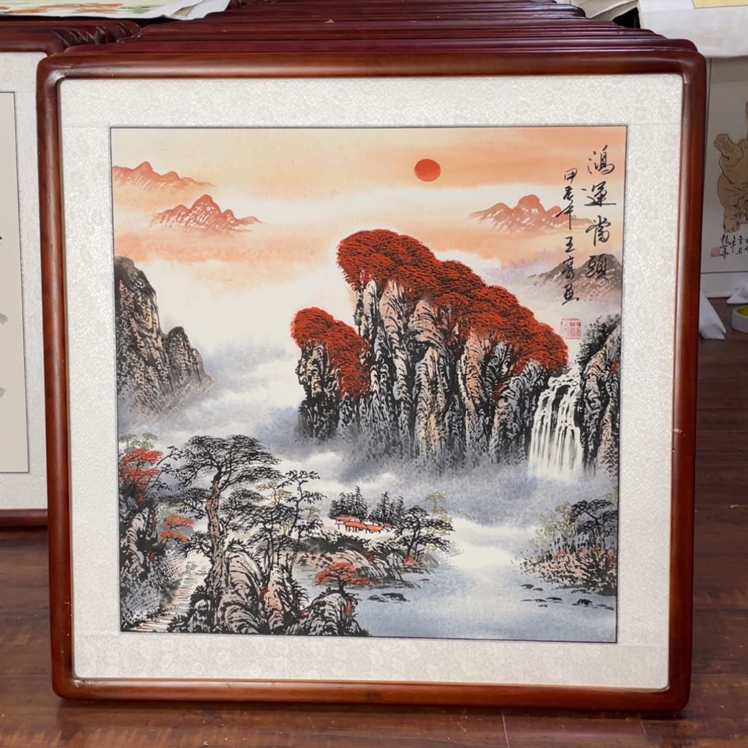 国画带框尺寸63*63厘米