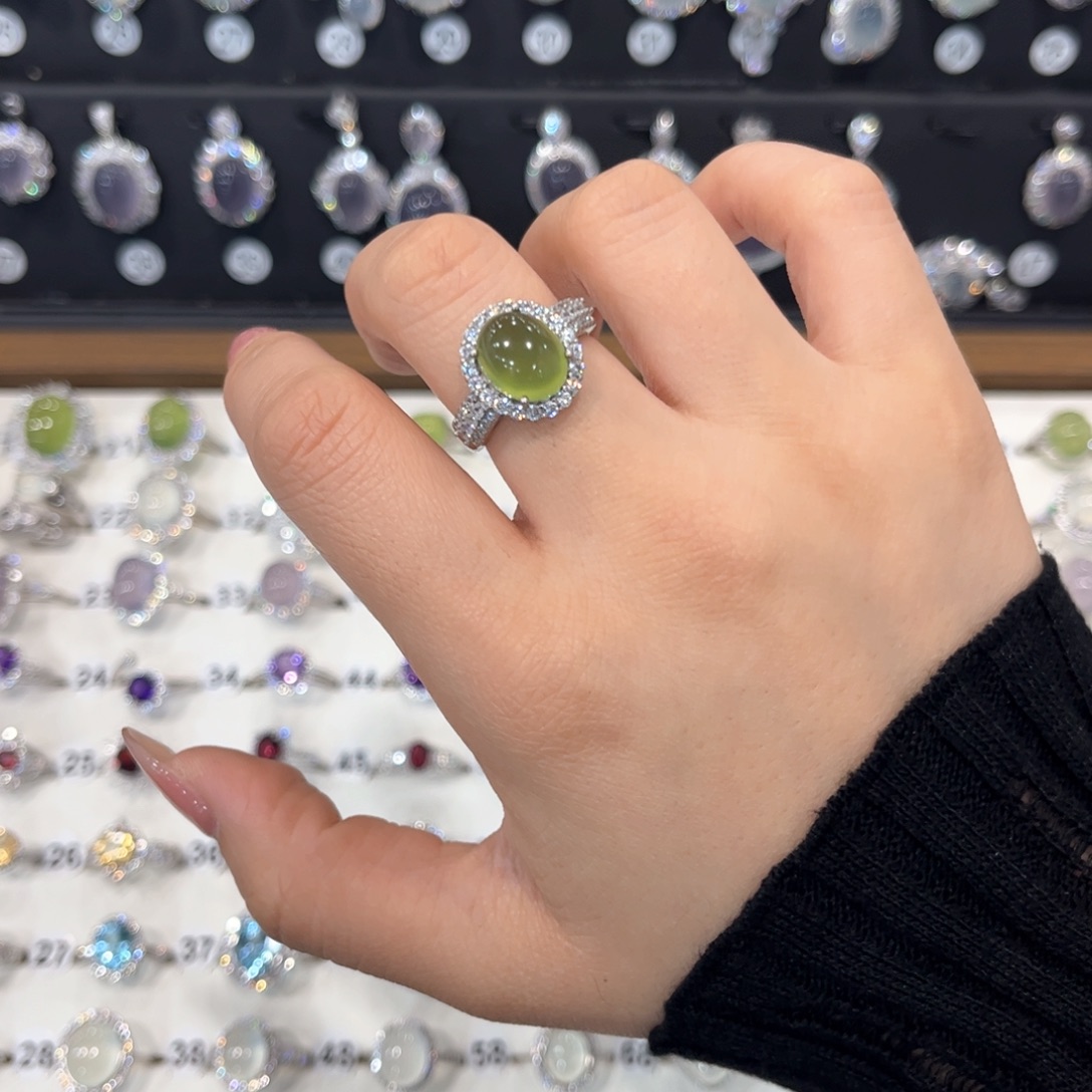 J***r岫玉银S925镶嵌戒指