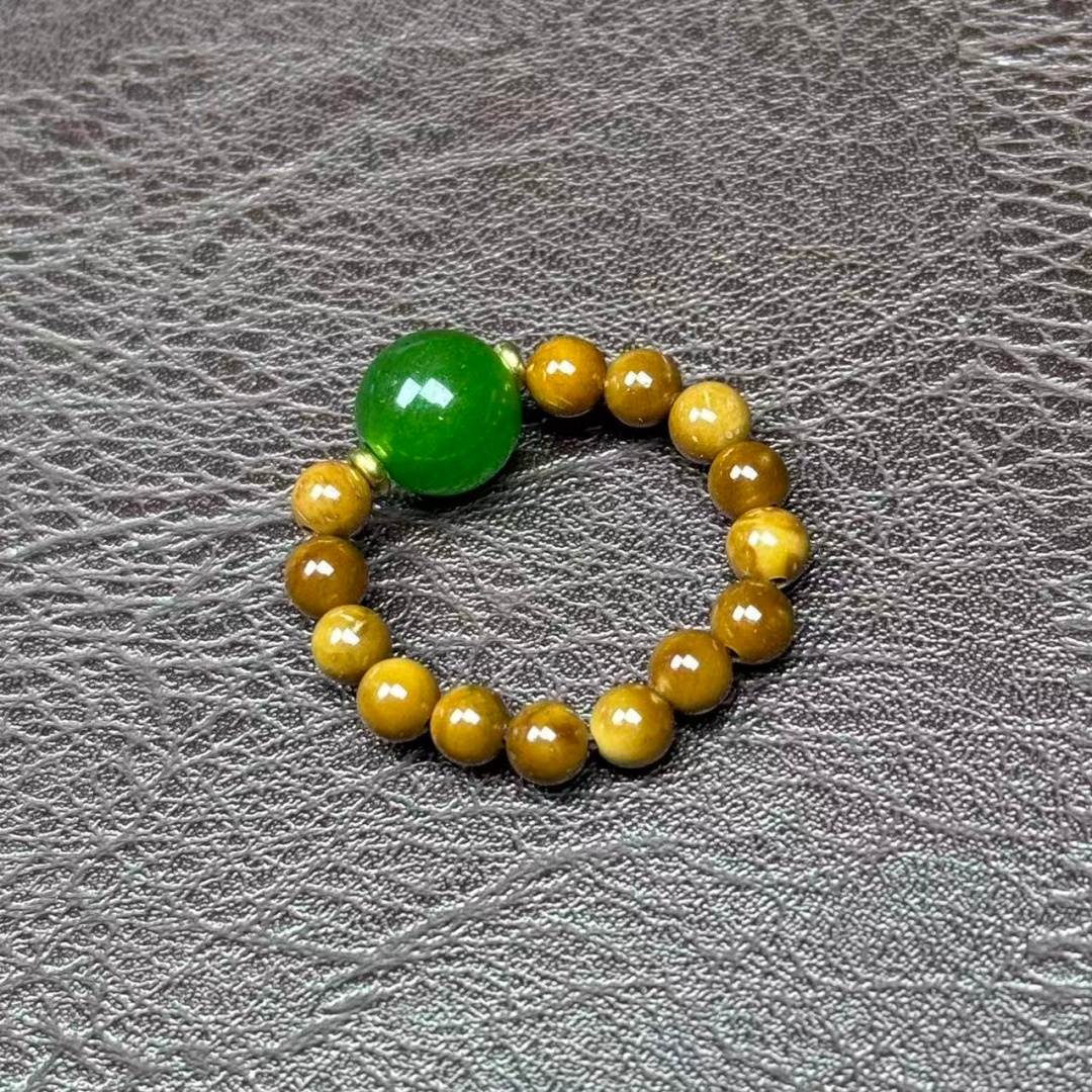 STJ093库克绿戒指精美戒指无礼盒