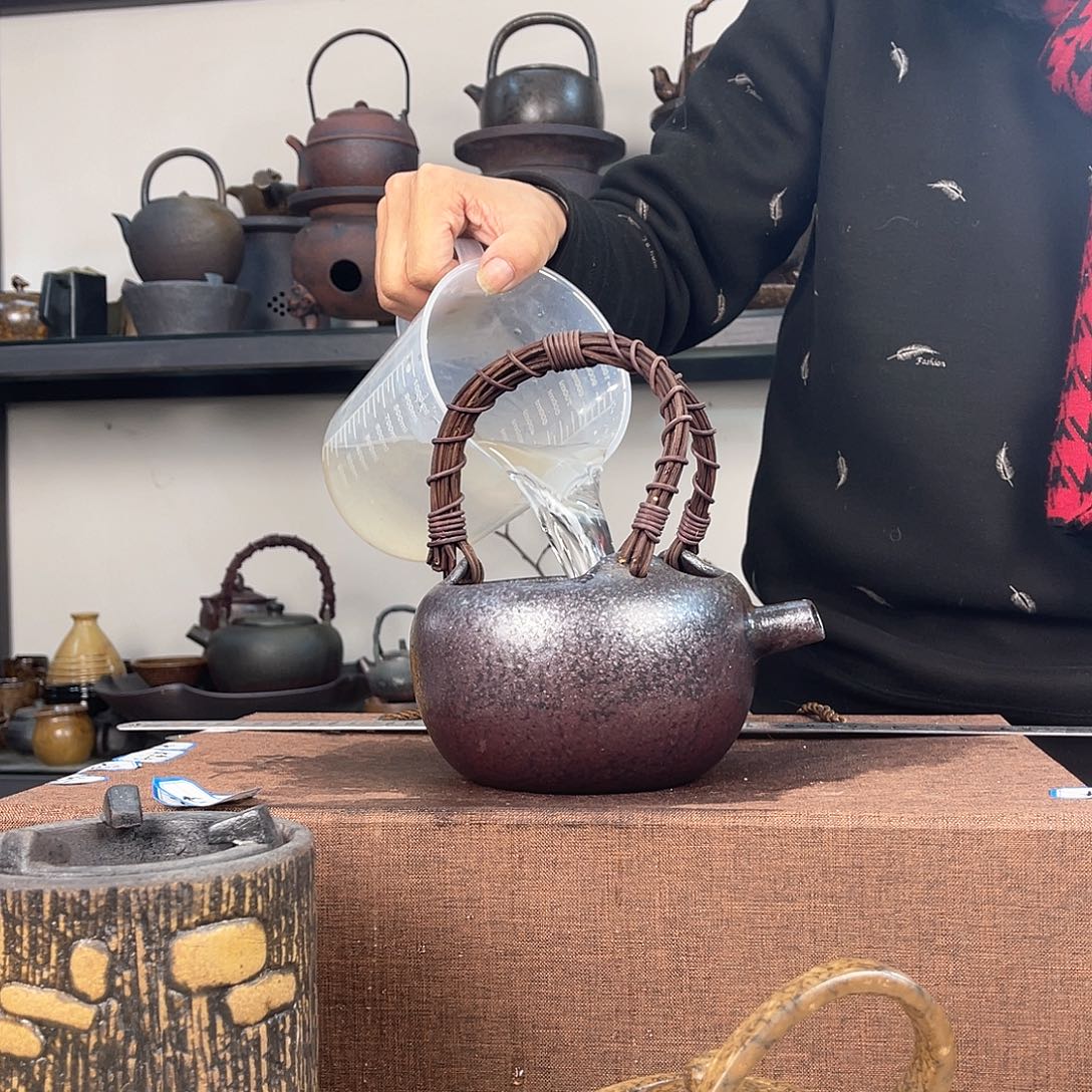 紫泥茶壶紫砂粗陶茶器