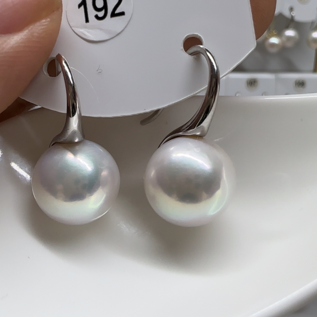 若***拉淡水珍珠耳饰银S925镶嵌13