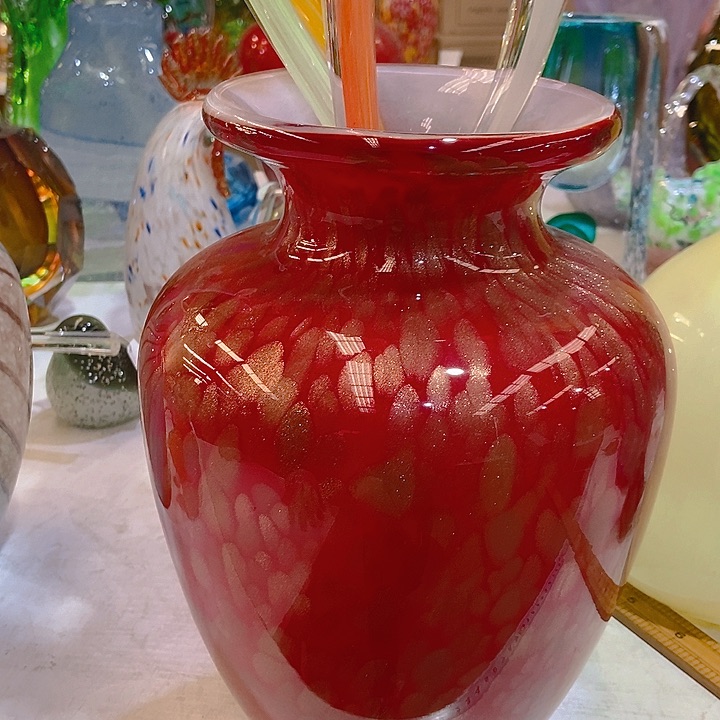 琉璃琉璃花瓶高30口8