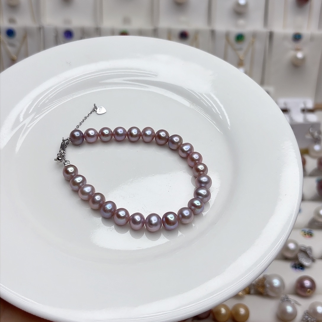 淡水珍珠颈饰银S925镶嵌