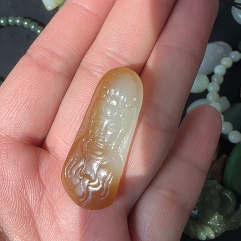 和田玉（糖玉）颈饰未镶嵌定制