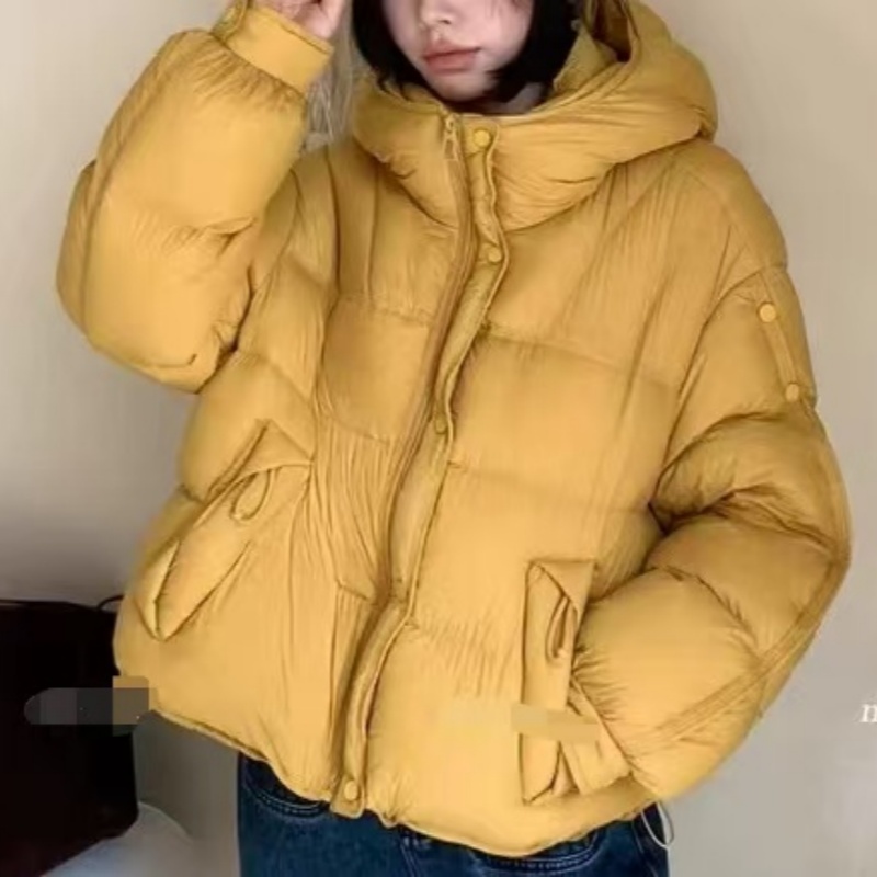 Y304【出口原单鸭绒】新款冬季高端专柜姜黄色羽绒服-喵喵