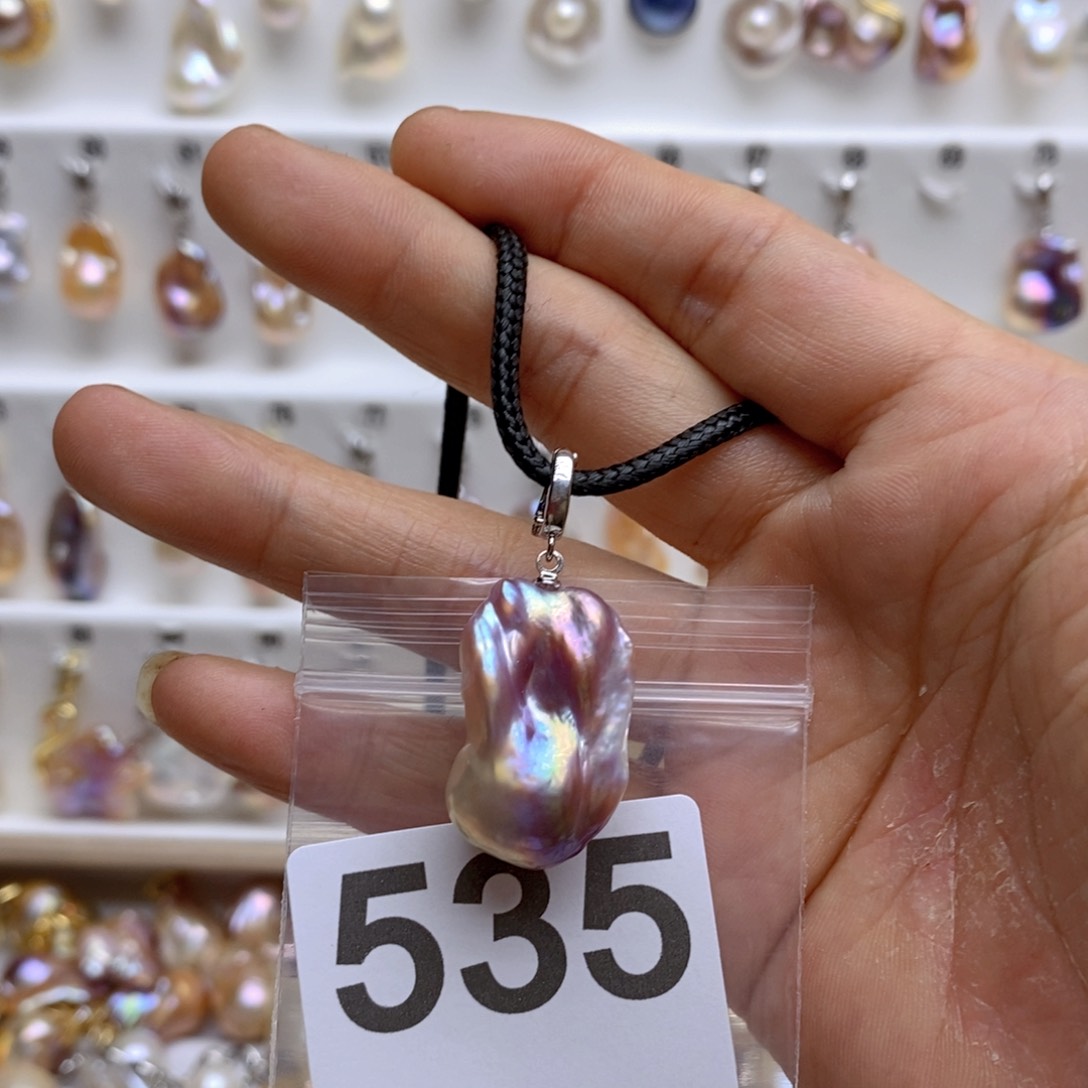 淡水珍珠颈饰银S925镶嵌535