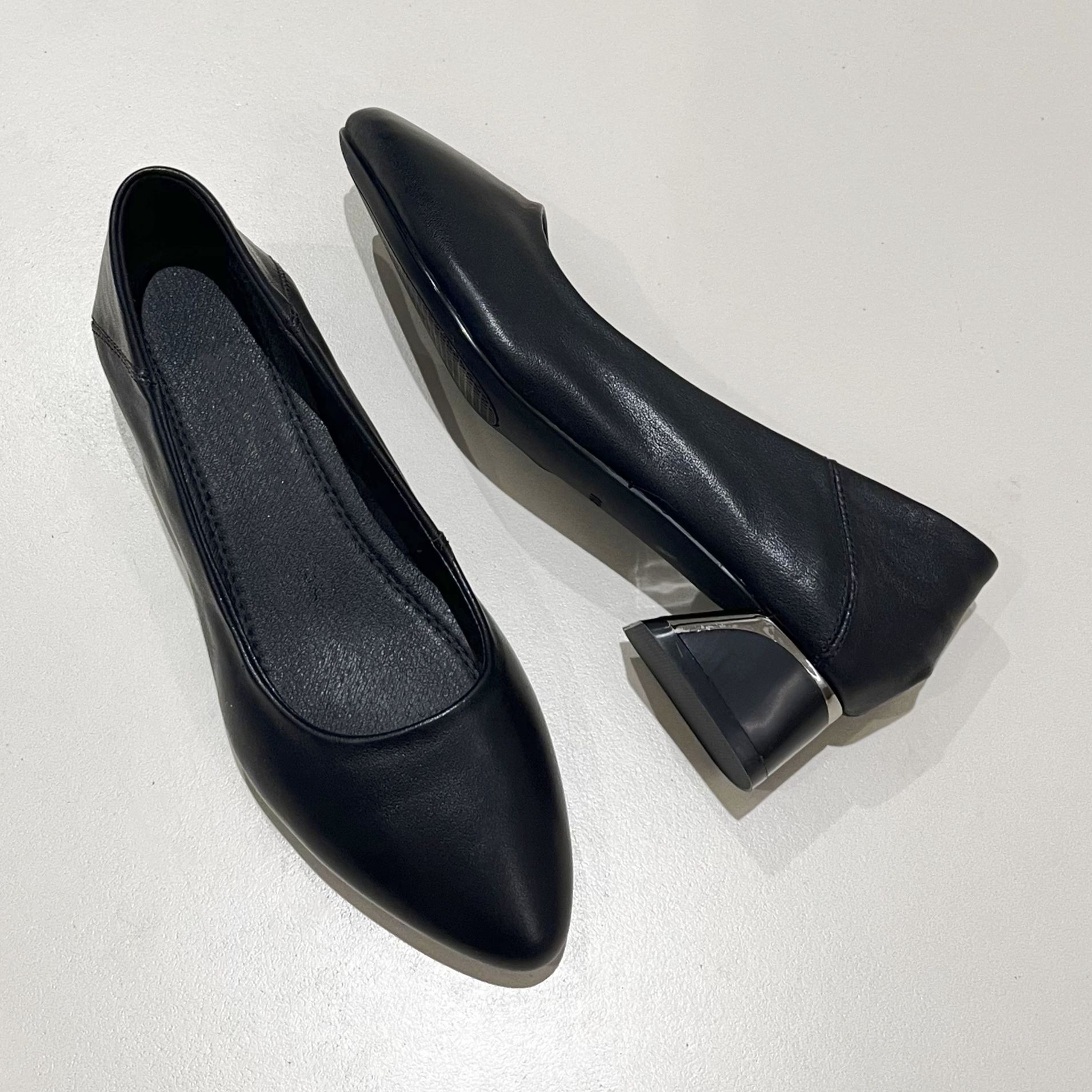 【NO退NO换】头层牛皮浅口单鞋女尖头工作通勤软底软皮舒适3122