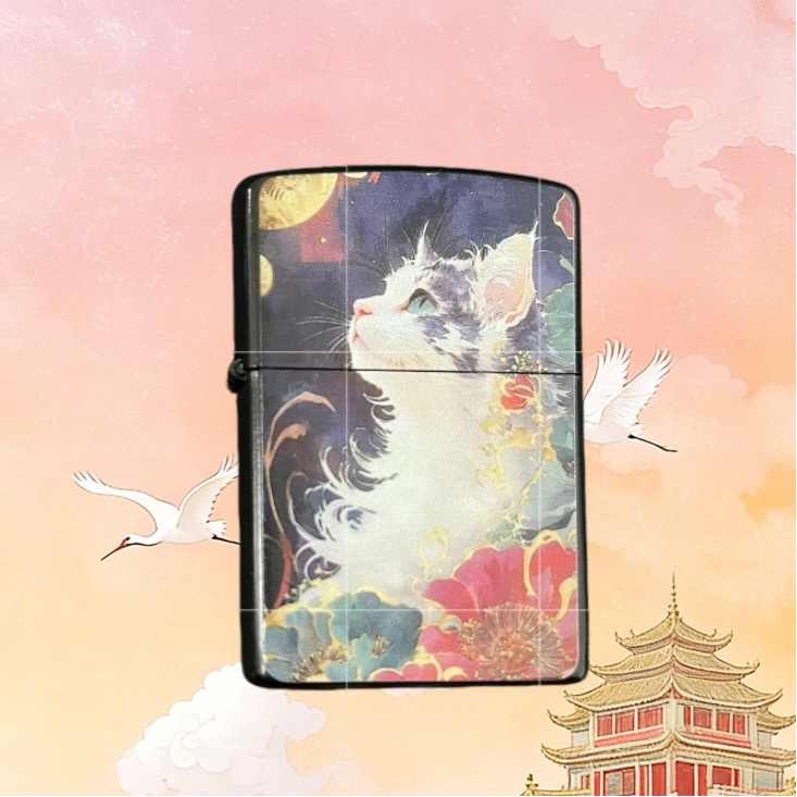 猫防风打火机男士送男友达人无油