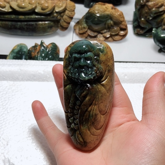 岫岩河磨玉（透闪石质玉）把件未镶嵌X**N