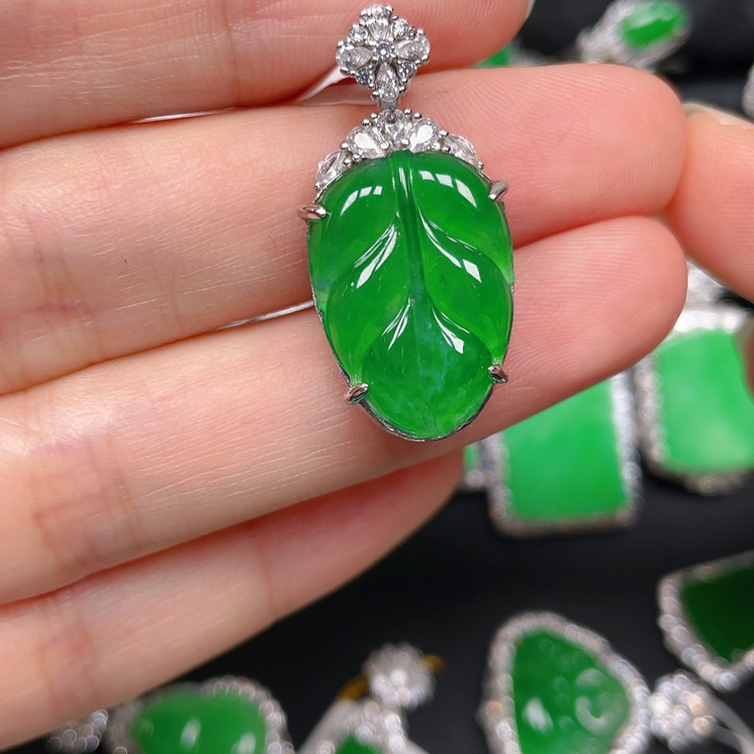 翡翠银S925镶嵌吊坠(不含链)吊坠